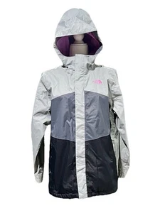 The North Face Jacket Girls XL 18 Black Gray Rain Coat Waterproof Dryvent Youth - Picture 1 of 18