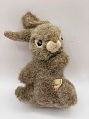 Vintage Piutre Piu Tre Italian Made Easter Bunny Rabbit Brown Fur - Image 1 of 4
