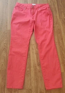 Crown & Ivy Pantaloni Donna Charlotte Crop Denim 6 P Corallo - Foto 1 di 7