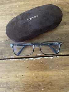 TOM FORD Rectangular Frames Glasses Eyeglasses Brown Italy Case TF5209 53 17 140 - Picture 1 of 8