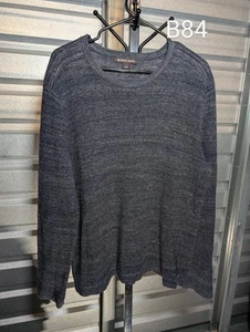 Michael KORS MK Pullover Sweater Size L Blue/Gray Cotton/Wool Blend - Picture 1 of 3