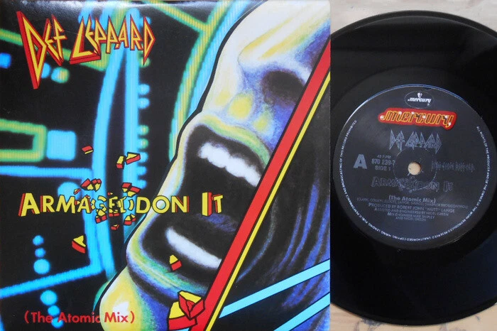 Def Leppard ORIG OZ PS 45 Armageddon it NM ’88 Mercury 870239-7 British metal - Image 1 of 1