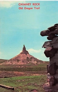 Chimney Rock, East of Scotts Bluff, Oregon-California Trail PC cromato - Foto 1 di 2