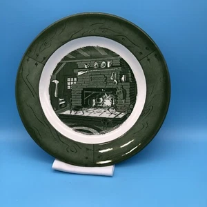 Vintage￼ Green Colonial Homestead China by Royal 10" Dinner Plate - Picture 1 of 2