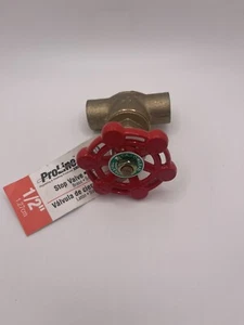 PROLINE 1/2" STOP & ABLAUFVENTIL - 125 PSI MESSING/LÖTANSCHLUSS - NEU - Bild 1 von 4