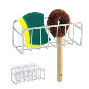 Stainless Sponge Holder Suction Cups Kitchen Sink Drain Rack Soap Storage Shelf - Picture 1 of 10
