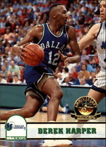 1993-94 Hoops Fifth Anniversary Gold Mavericks Basketball Card #45 Derek Harper
