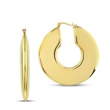 Full Moon Hoop Earrings - Gold Large Earrings 52mm