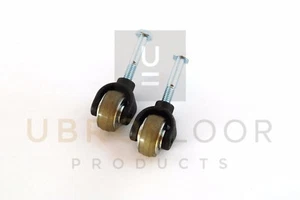 *Set of 2* Urethane Wheel Caster assembly for Clarke B2 edger sander 30667A - Picture 1 of 1