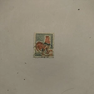 French 30c Garlick Rooster Stamp rare ex f used - Picture 1 of 4