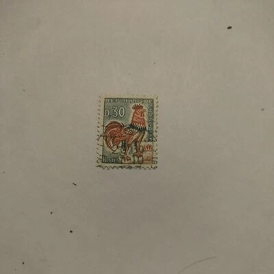 French 30c Garlick Rooster Stamp rare ex f used  - Image 1 of 4