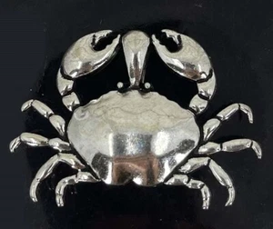 Large Crab Antique Silver Pewter / Alloy Pendant Crusty Crustacean 39x54mm - Picture 1 of 3
