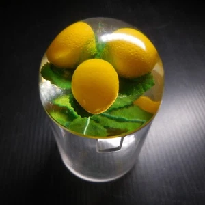 Récipient jus citron blanc transparent résine plastique design art déco N8078 - Imagen 1 de 12