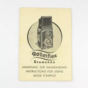 Rolleiflex Standard - Instructions for Using - Vintage Camera Manual Booklet - Picture 1 of 2