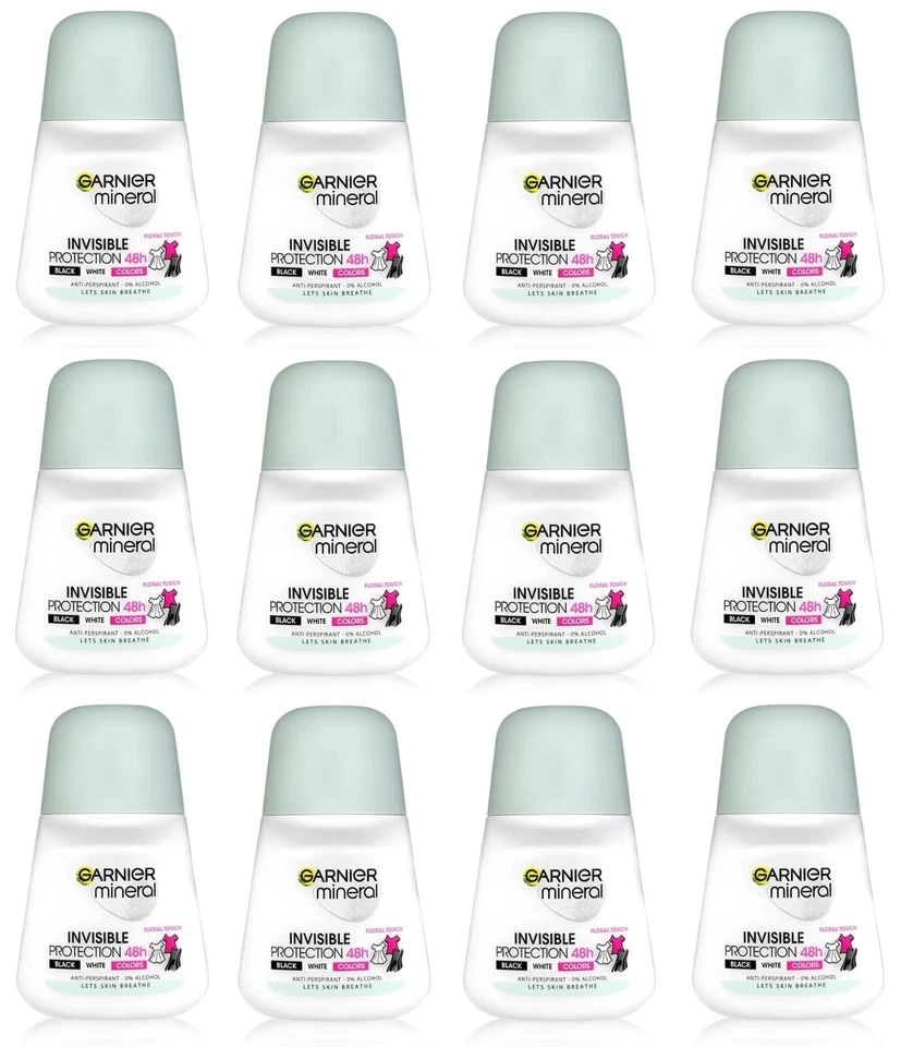 4x Garnier Mineral Invisible BWC Anti-perspirant Deodorant Roll on for Women