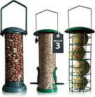 Hängende Vogelfutterautomaten für kleine Vögel 3er-Pack - Wildvogel Samenfutter - Multiplikat