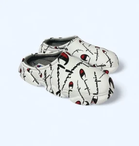 Champion Men Clogs Super Meloso Warped Slip on Logo Shoes White Size 7 - Picture 1 of 7