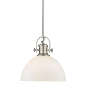 Golden Lighting Hines 1 Light Pendant, Pewter/Opal - 3118-LPW-OP - Picture 1 of 1