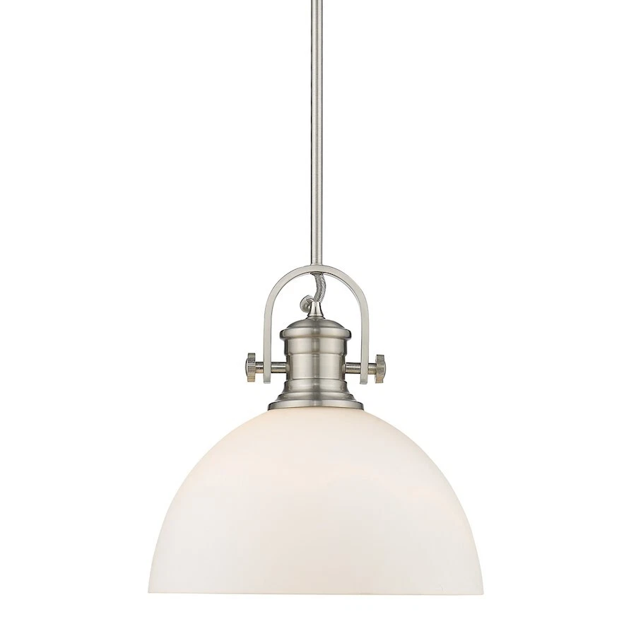 Golden Lighting Hines 1 Light Pendant, Pewter/Opal - 3118-LPW-OP - Image 1 of 1