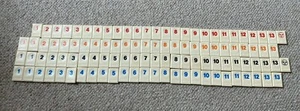 Rummikub number Tiles Original Full Size Spares Replacements Parts. 1 P&P Fee - Picture 1 of 5