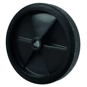 Hard Wearing Rubber Trolley Wheel Black Plastic Centre 160mm Dia. 20mm Bore UK - Picture 1 of 1