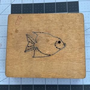 AccuCut 4 7/8"x5 7/8" Wooden Die Fish #3 Sm * Retired - Picture 1 of 3