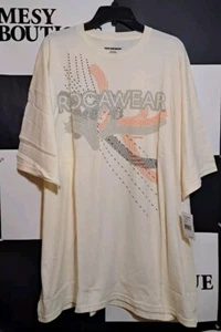 Rocawear Mens T-Shirt Nervousness Short Sleeve Graphic Print 3XL Ivory - Picture 1 of 6