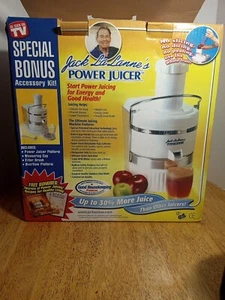 Jack Lalanne SPECIAL BONUS Power Juicer CL-003AP White Open Box W/Accessory Kit - Picture 1 of 11