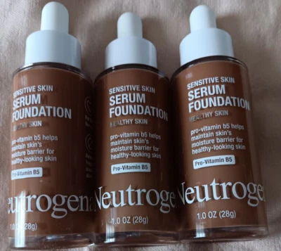 Neutrogena Healthy Skin Sensitive Skin Serum Deep 01 Sheer Foundation Lot of 3 - Image 1 of 4