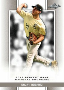 KALA'I ROSARIO 2019 "1ST EVER PRINTED" LEAF PERFECT GAME NIKE ROOKIE CARD #280! 