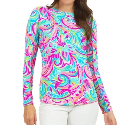 Camisa de Golf IBKUL Aubrey Cuello Redondo Talla Pequeña Manga Larga Rosa Caramelo NUEVA Foto 1 de 2