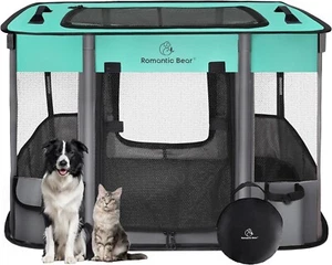 Portable Dog Playpen Sturdy Cat Playpen Pop up Pet Tent Folding Exercise Tent - Picture 1 of 4