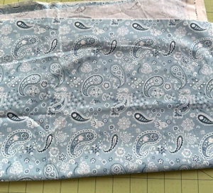 Wilmington Prints Early to Rise Baby Blue Bandana Quilting Cotton Fabric 22"x44" - Picture 1 of 8
