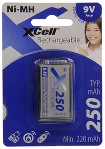 1 Stück Xcell Akku 9V-Block 250mAh/8,4V 118101 - Bild 1 von 1