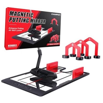  Magnetic Putting Mirror - Alignment Putting Aid for Golf - Mirror with Gates - Image 1 of 4