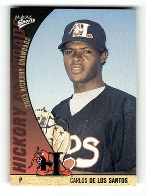 2003 Multi-Ad Hickory Crawdads Update #16 Carlos De Los Santos NM-MT BXCP02 - Image 1 of 2