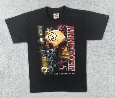 Vtg Rock Revolution Small Black T Shirt Rammstein Mann Gegen Mann Metal Tee - Image 1 of 4