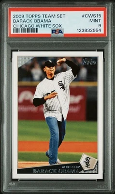 Topps Team Chicago White Sox 2009 Barack Obama PSA 9 como nuevo #CWS15 Foto 1 de 3