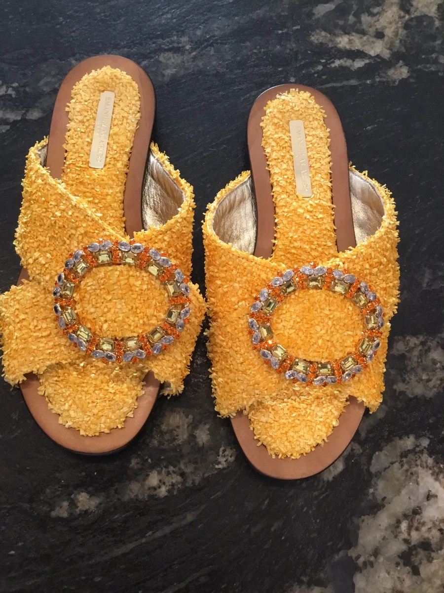 Escarpins Vintage Paul De La Grange - Cuir Jaune Clair, Taille 36.5, Très Bon état