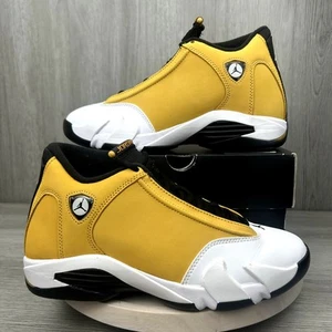Nike Air Jordan 14 Retro Light Ginger Yellow Mens 7.5 487471-701 Sneakers VNDS - Picture 1 of 12
