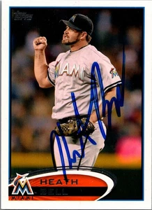 2012 Topps #421 Heath Bell Signed/AUTO Miami Marlins - Picture 1 of 2