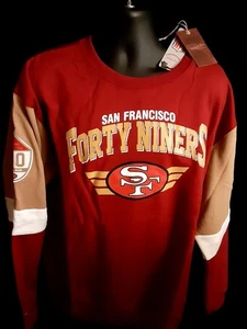 Sudadera Mitchell Ness Crew para hombre de los San Francisco 49ers grande alta 2XLT a 5XLT - Imagen 1 de 6