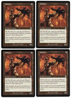 Millikin x4 4x 2001 Odyssey PLAYSET Colorless Unc Artifact Creature MTG NM AZ1 - Image 1 of 2