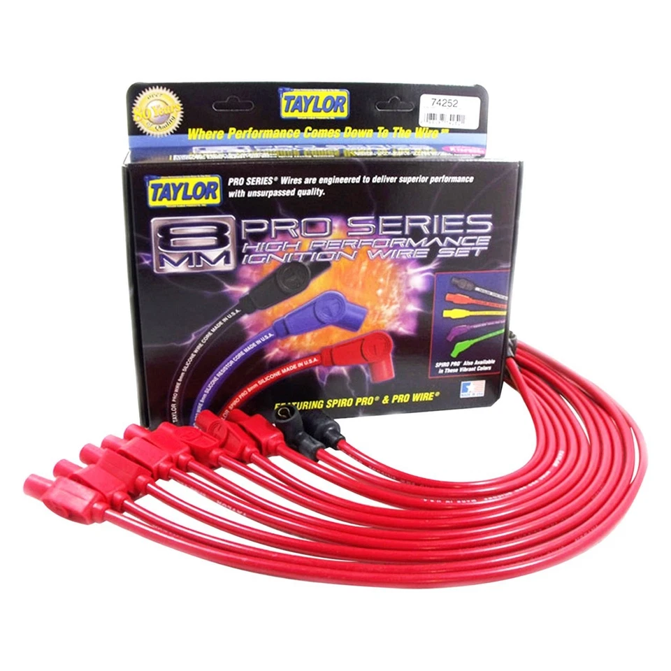 Taylor Cable 74252 Spiro-Pro 8mm Ignition Wire Set for Distributor Ignition Foto 1 de 4