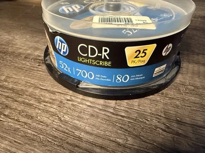 HP LightScribe CD-R 52x 700MB 80 Minute Media 25 Discs Pack LCR00041M NEW - Image 1 of 4