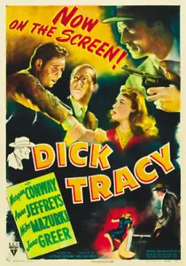 Cartel de película vintage Dick Tracy Morgan Conway - Imagen 1 de 1