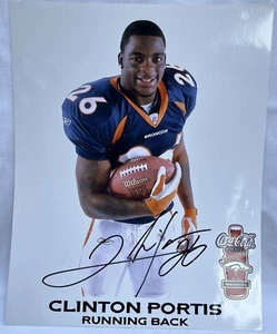 Nice Clinton Portis Denver Broncos running back SIGNED color photograph - Picture 1 of 3