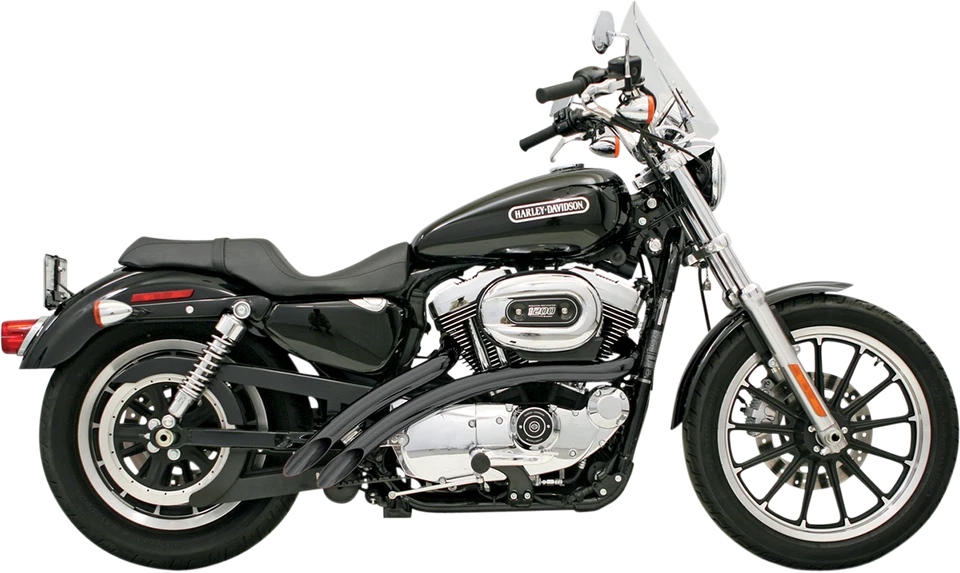 Bassani Radial Sweeper Exhaust, Black Harley Sportster 883/1200 86-03 - XL-FF12B - Image 1 of 1