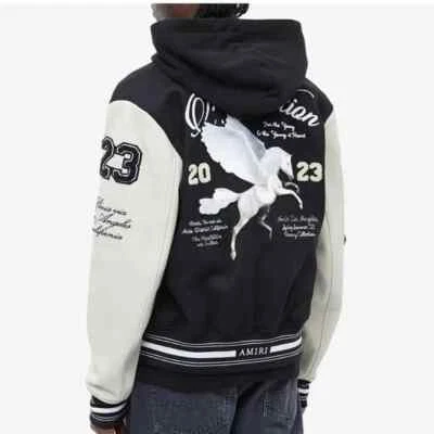 Amiri Black Imagination Pegasus Varsity Jacket size Large - Image 1 of 4