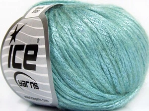 LOT OF 8 Ice ROCK STAR Yarn #64463 MINT GREEN SOFT SHINY Merino Wool Blend - Picture 1 of 4
